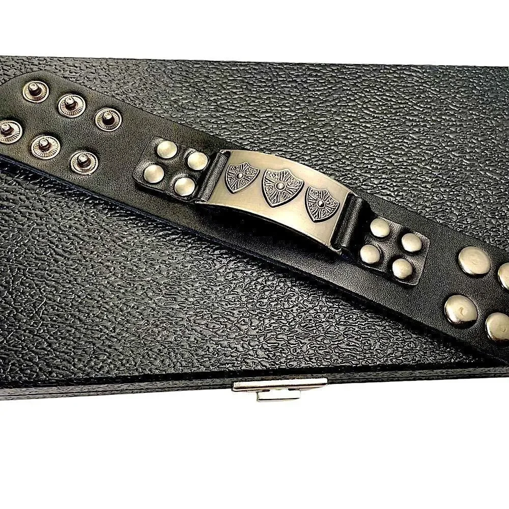 Men’s Shield Leather Band l Bracelet l Unisex l New
